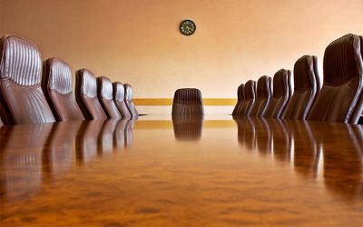 Meeting room with a big polished table and arm-chairsOther photos from this business series